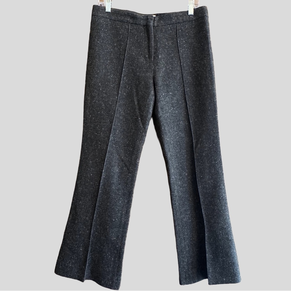 RAEY Virgin Wool Silk Blend Pants Trousers Woven Tweed UK Size 10